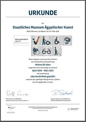 Urkunde zertifizierung Reisen für Alle