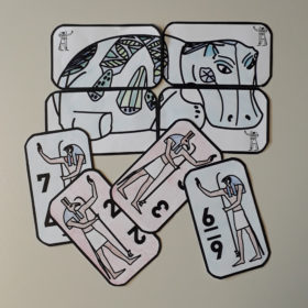 Karten mit altägyptischen Motiven