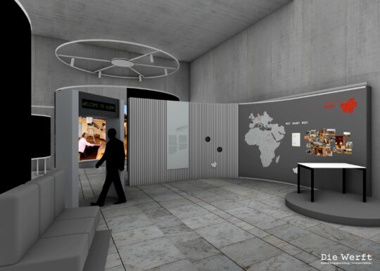 Computergenerierte Ansicht der geplanten Ausstellung